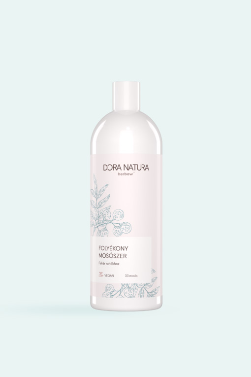 Dora Natura Folyékony mosószer fehér ruhákhoz, 1000 ml, Natúr