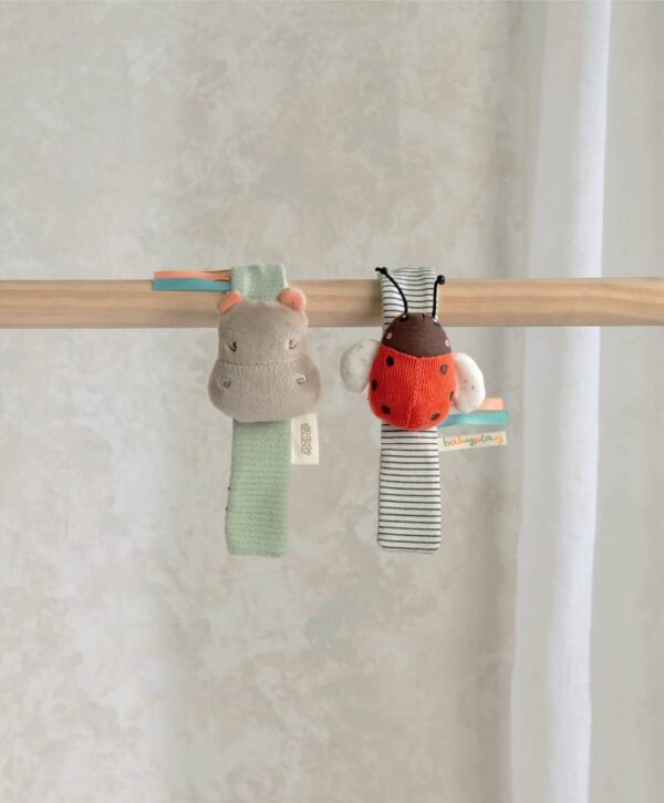 Csukló csörgő, 2db - Babyplay, víziló