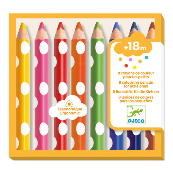 Djeco Színesceruza készlet piciknek - 8 szín - 8 colouring pencils for little ones