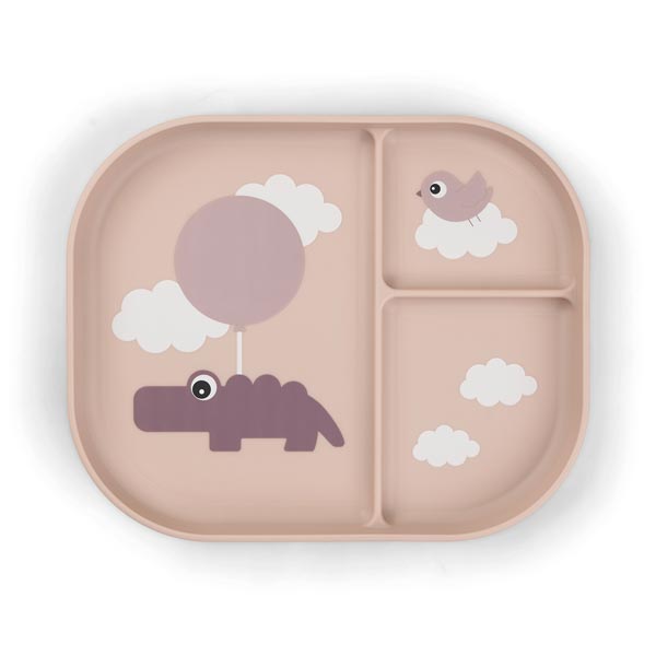 Done by Deer Foodie többrekeszes tányér, Happy Clouds, púder