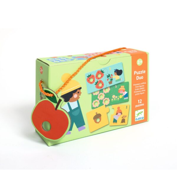 Djeco Párosító puzzle - Számpárosító, 24 db-os - First figures