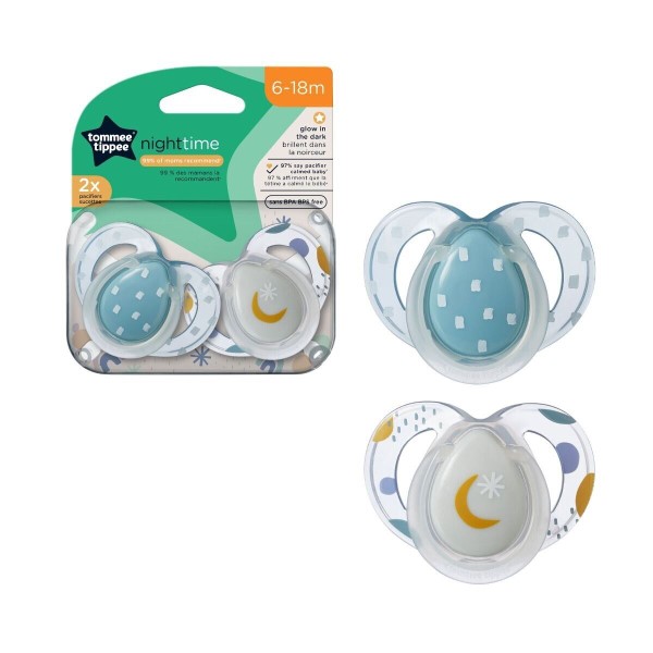 tommee tippee Night Time cumi 6-18 hó, 2db