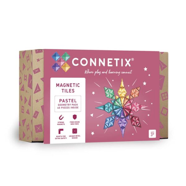 Connetix pasztell geometriai csomag (40 db)