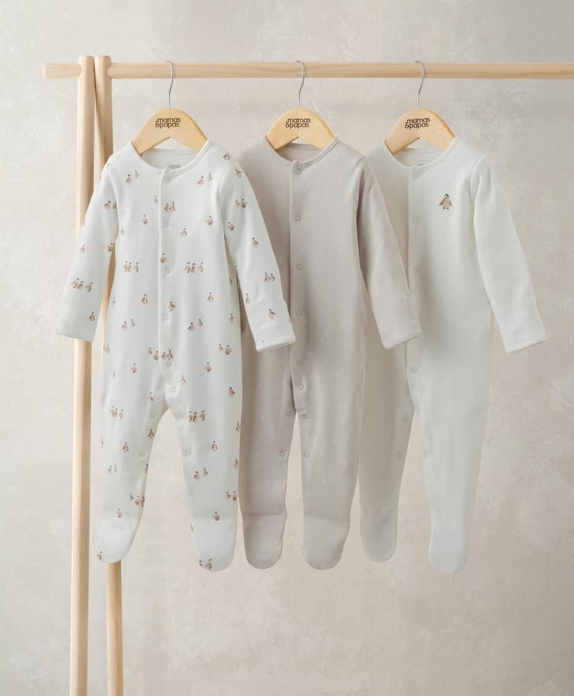 mamas-papas-all-in-ones-bodysuits-penguin-sleepsuits-pack-of-3-1194002243