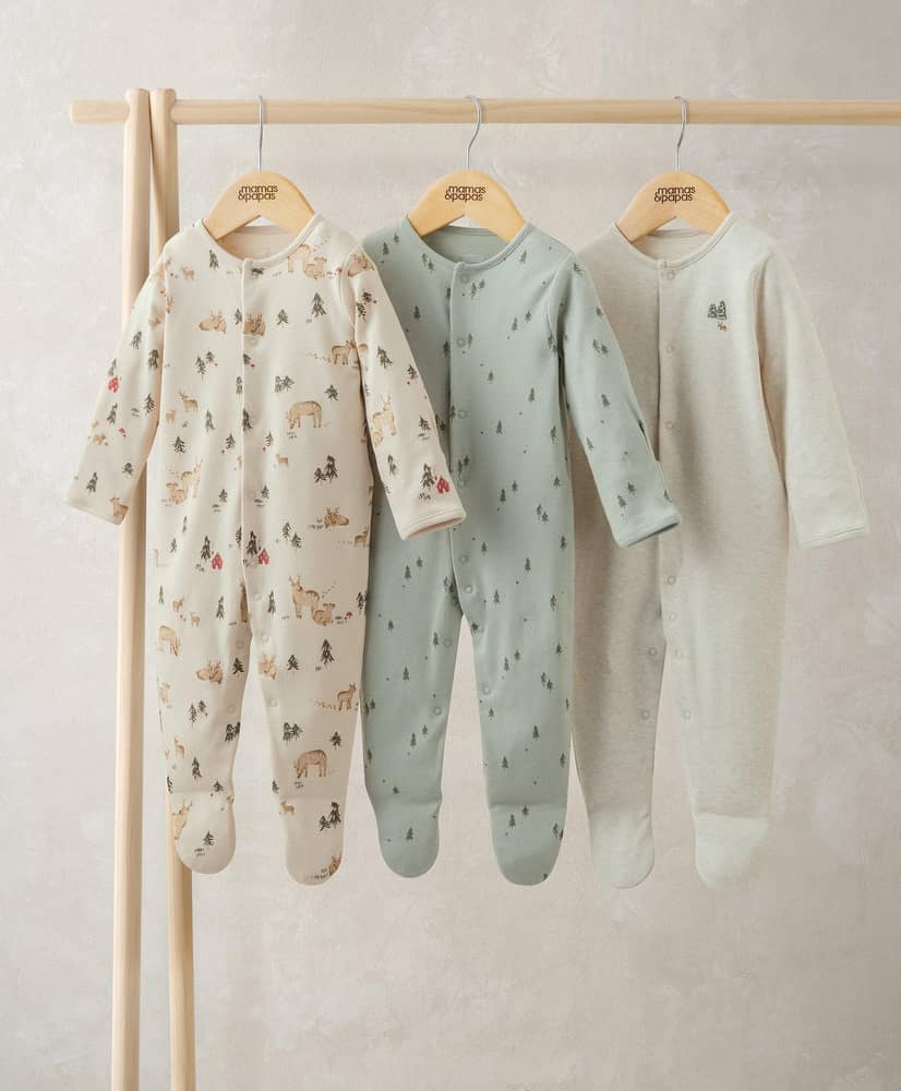 mamas-papas-all-in-ones-bodysuits-winter-woodland-sleepsuits-pack-of-3-1194011768