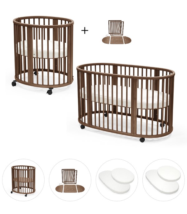Stokke Sleepi + Sleepi Mini kiságy csomag - Warm Brown