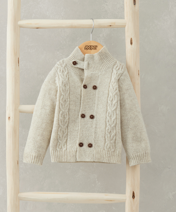 Kötött magasnyakú kardigán