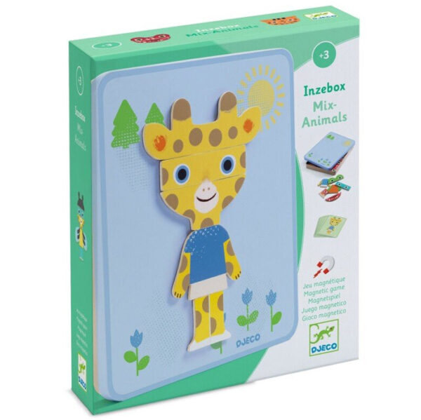 Djeco Mágneses képkirakó - Variációk 12 állatra - Inzebox Mix Animals