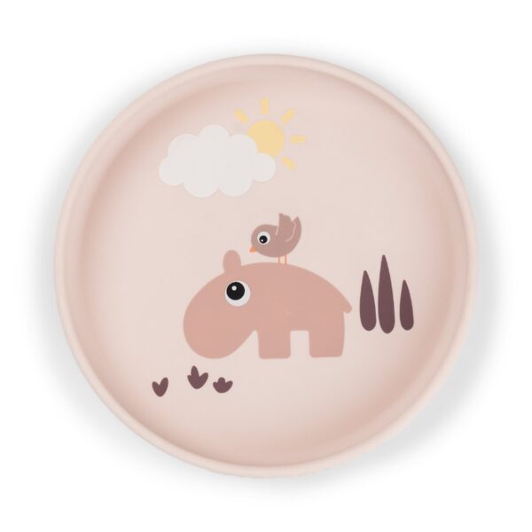 Done by Deer Szilikon tapadós tányér, Playground, púder