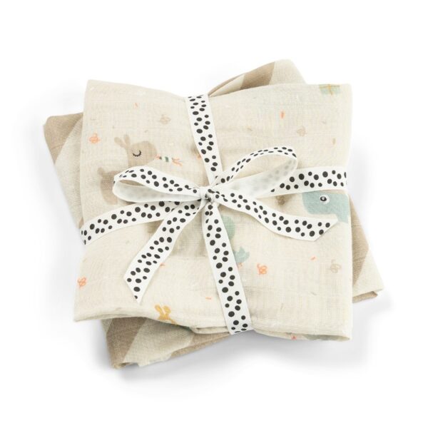 Done by Deer Textilpelenka, 2db, Celebration, homokszínű