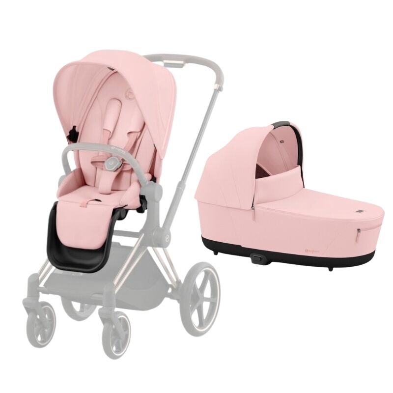 Cybex Priam Sportülés + Mózeskosár — Peach Pink
