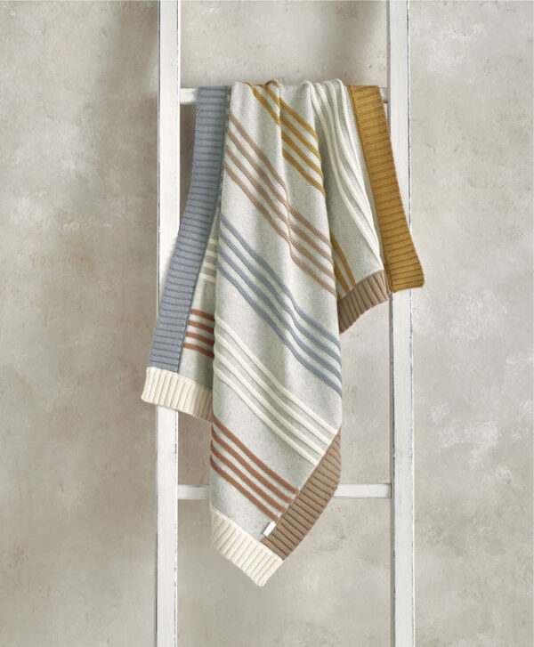 Kötött takaró, kicsi - Multicsíkos