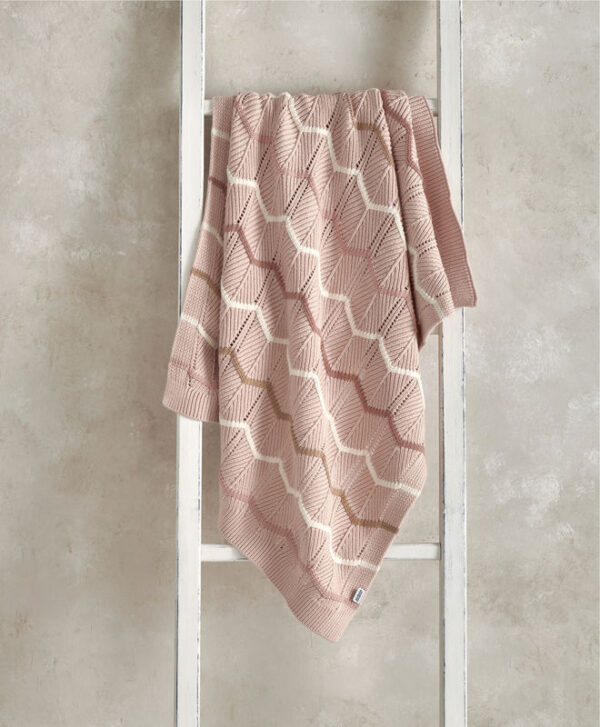 Kötött takaró, kicsi - Pink Wave