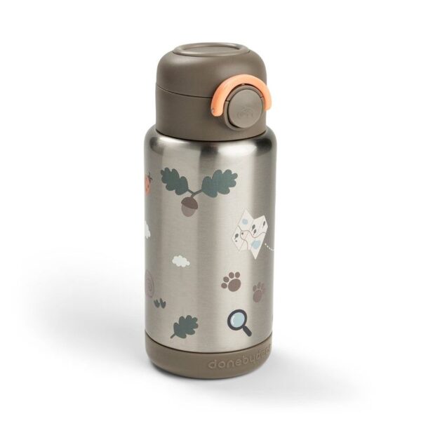 Done by Deer hőtartó szívószálas kulacs 340 ml, Tiny Trails, homokszínű